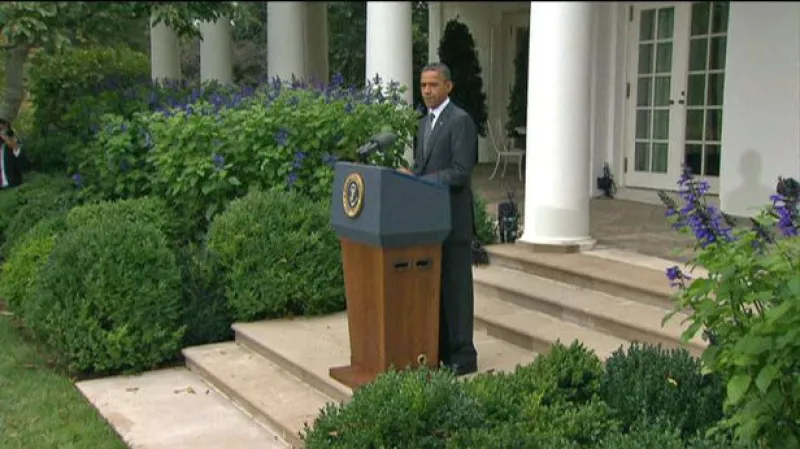 Projev Baracka Obamy ke smrti Kaddáfího