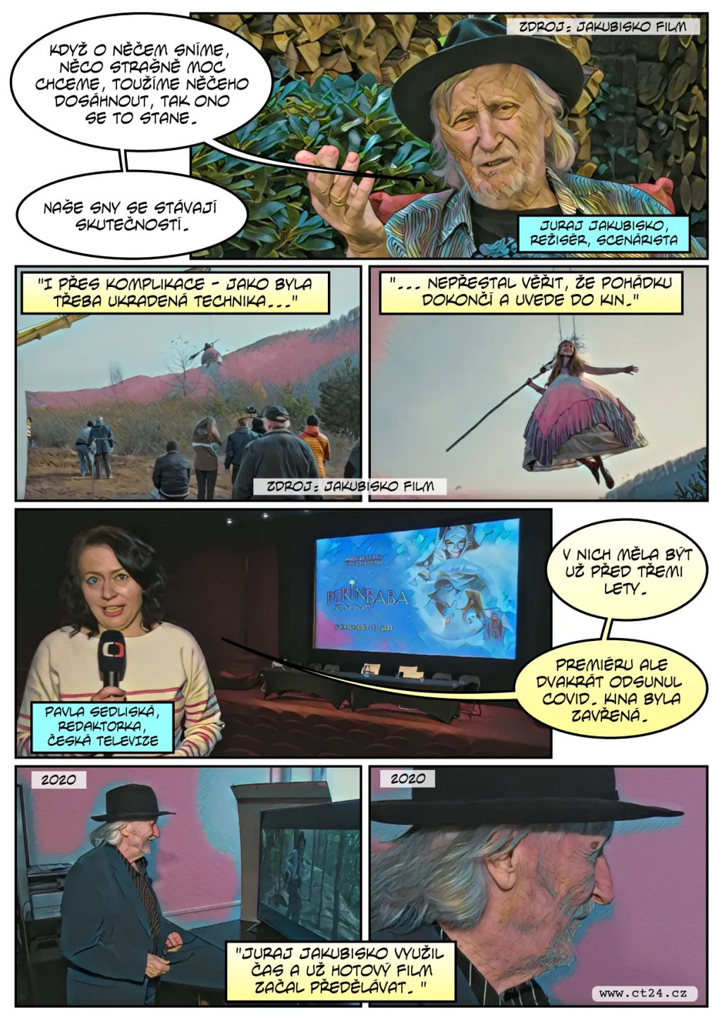 Do kin vstupuje poslední Jakubiskův film. Perinbaba a dva světy navazuje na známou pohádku