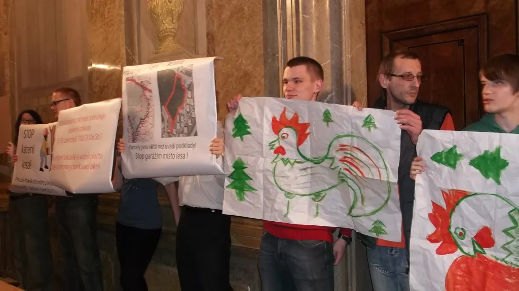 Protest obyvatel Kohoutovic
