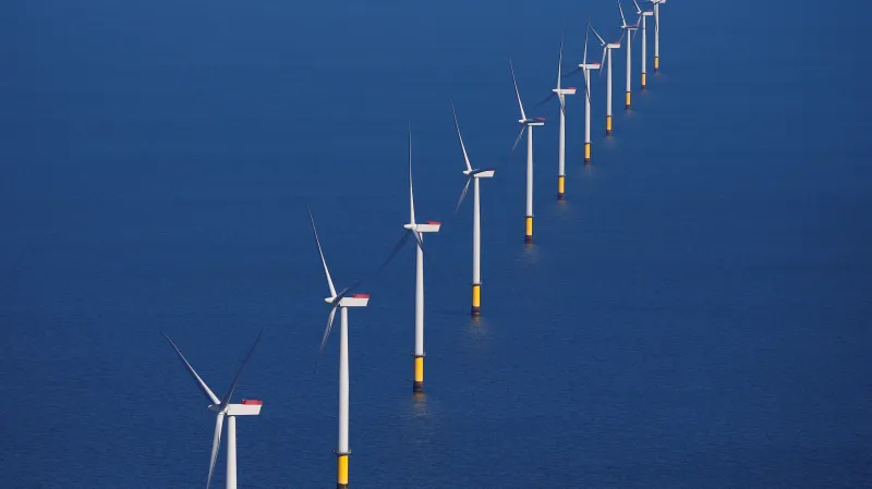 Pobřežní větrná farma u Anglie