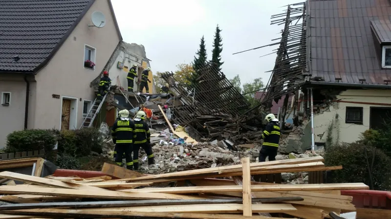 Výbuch plynu v Kladně zdemoloval dům