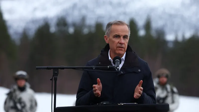Kanadský premiér Mark Carney v Norsku (13. března 2026)