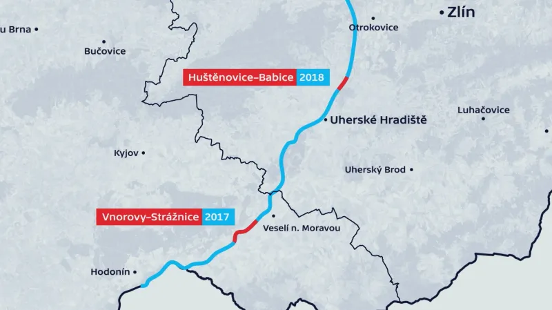 Opravované úseky Baťova kanálu