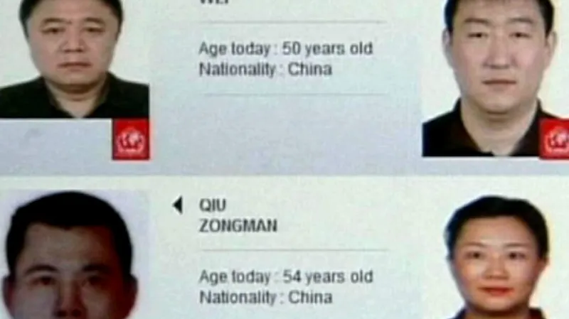 Čína zveřejnila seznam 100 nejhledanějších uprchlíků