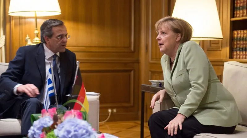 Řekové vítají Merkelovou