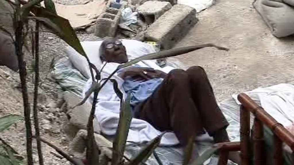 Oběť zemětřesení na Haiti