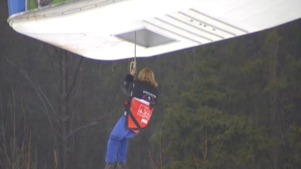 Cvičení v ještědské lanovce