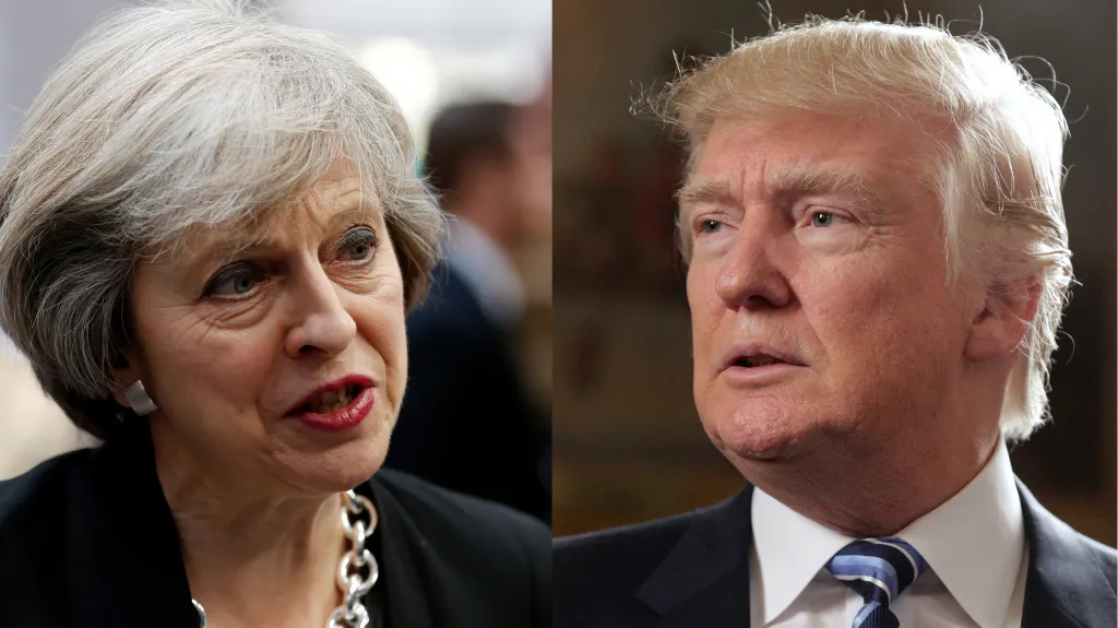 Theresa Mayová a Donald Trump