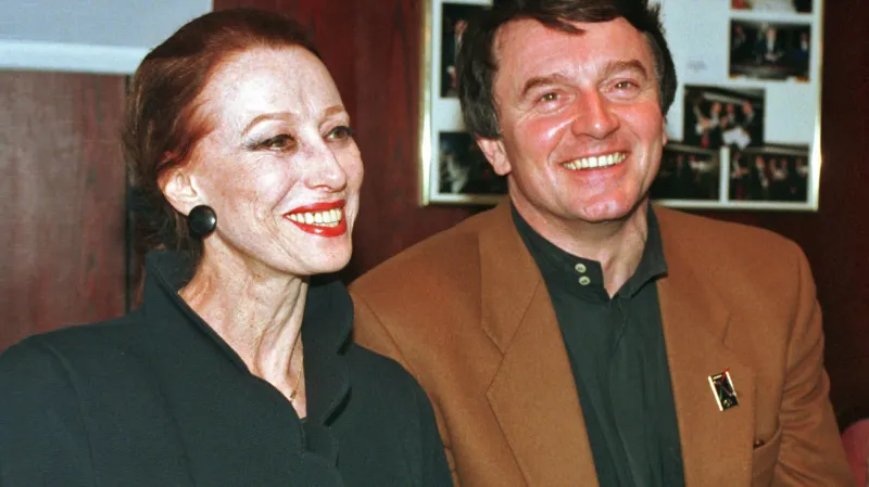 Maja Plisecká a Vlastimil Harapes v únoru 1997