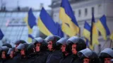 Policisté v centru Kyjeva, 22. 11. 2023