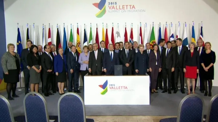 Evropští účastníci summitu v maltské Vallettě