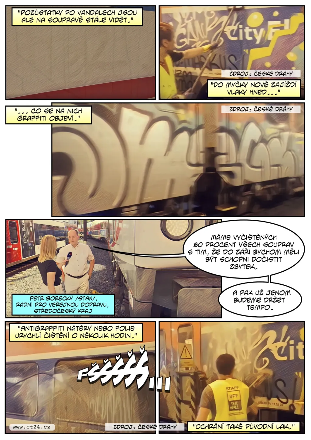 Antigraffiti ochrana už chrání některé vlakové soupravy