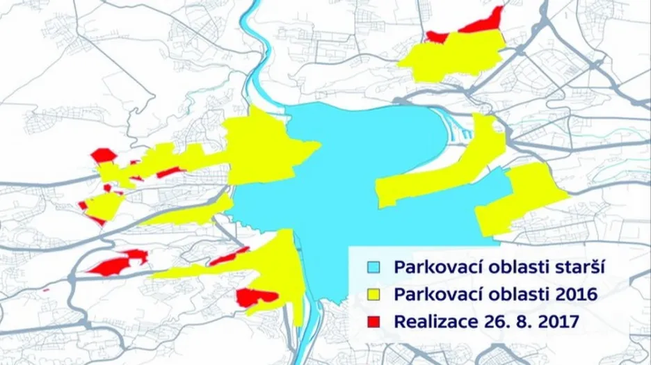 Celek zón placeného stání