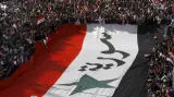 Demonstrace na podporu syrského prezidenta