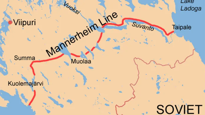 Mannerheimova linie skrz Karelskou šíji