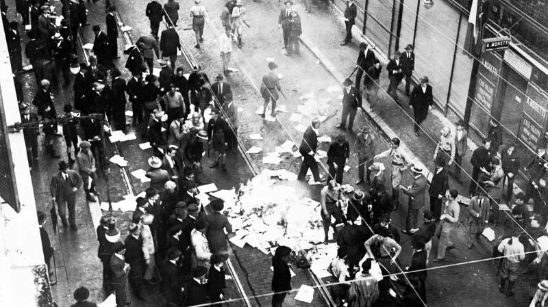 Fašisté 28. října 1922 v Římě