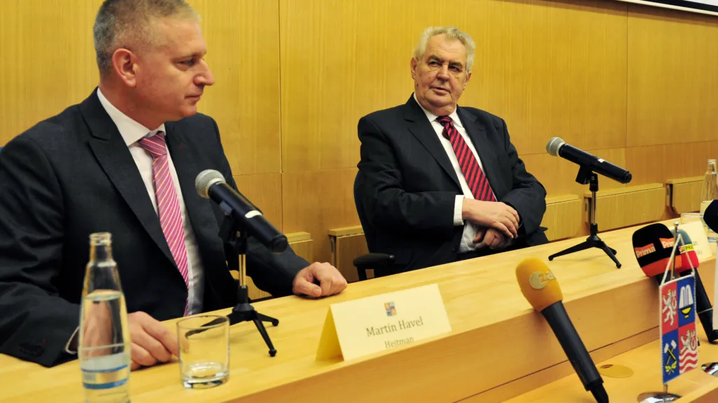 Prezident Miloš Zeman s hejtmanem Martinem Havlem