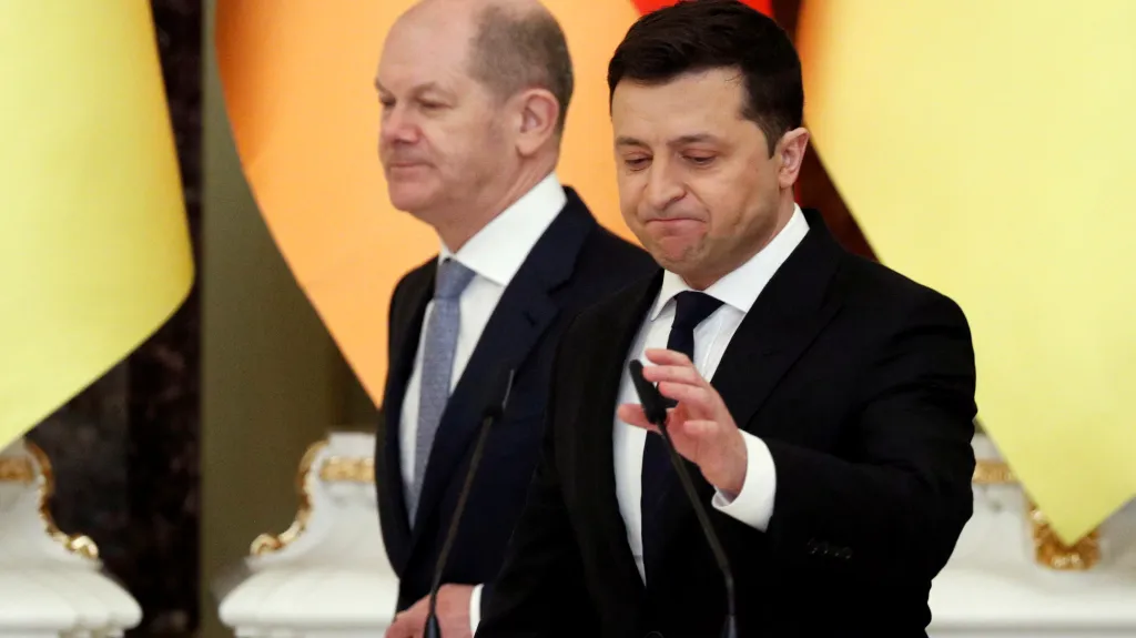 Olaf Scholz a Volodymyr Zelenskyj