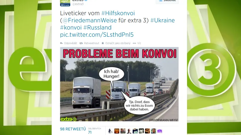 Konvoj na sociálních sítích