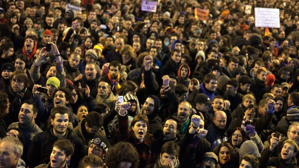 Demonstrace v Madridu