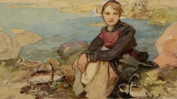 Alfons Mucha / Na břehu (kolem 1900)