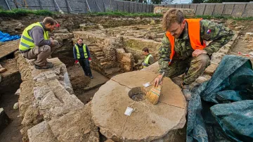 Archeologické vykopávky v areálu bývalé Vlněny Brno