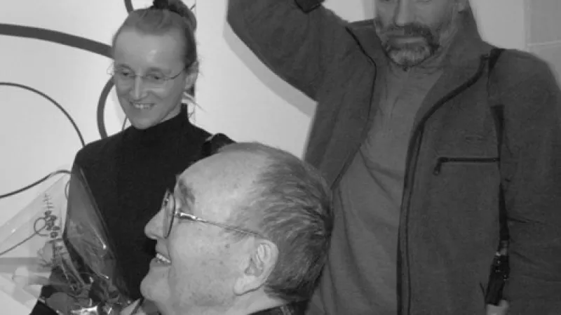 Zdeněk Sýkora s manželkou Lenkou a režisér Jaroslav Brabec