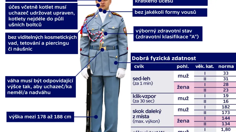 Předpoklady pro vstup do hradní stráže