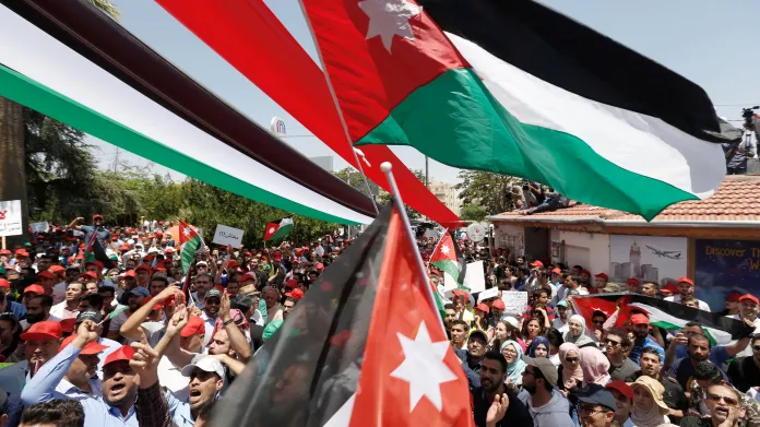 Jordánský protest proti úsporám