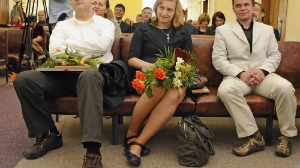 Zleva Pavel Reisenauer, Lenka Kabrhelová a Antonín Bruštík