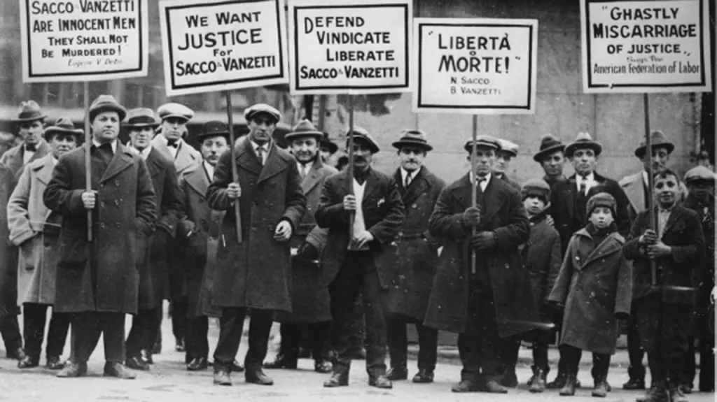 Demonstrace za osvobození Sacca a Vanzettiho