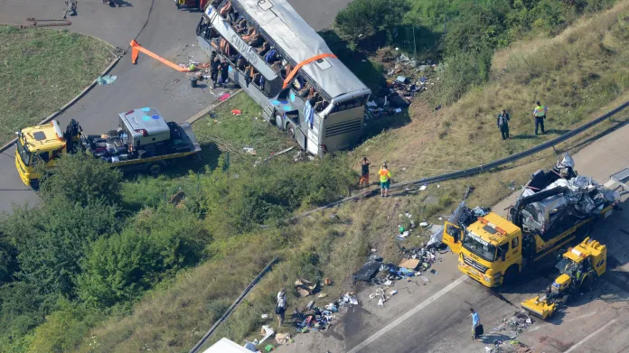 Havárie polského a ukrajinského autobusu u Drážďan