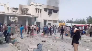 Místo údajného útoku na školu na jihu Íránu. Agentura Reuters ověřila, že zachycená lokace odpovídá umístění školy (28. 2. 2026)