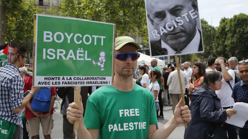 Protiizraelský protest ve Francii