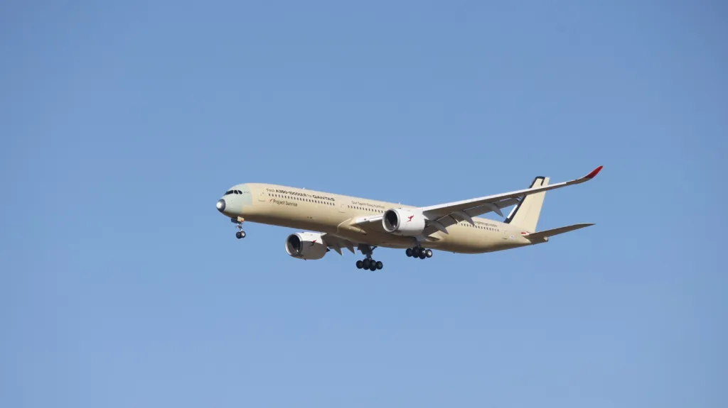 Airbus A350-1000ULR, který uskutečnil let delší než 24 hodin z Melbourne do Toulouse