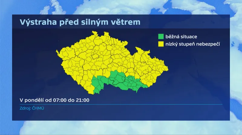 Výstraha před silným větrem