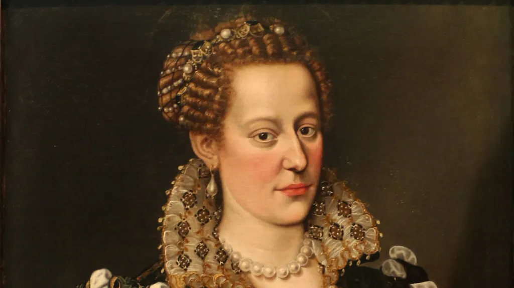 Isabella Medicejská na původním, nevylepšeném portrétu