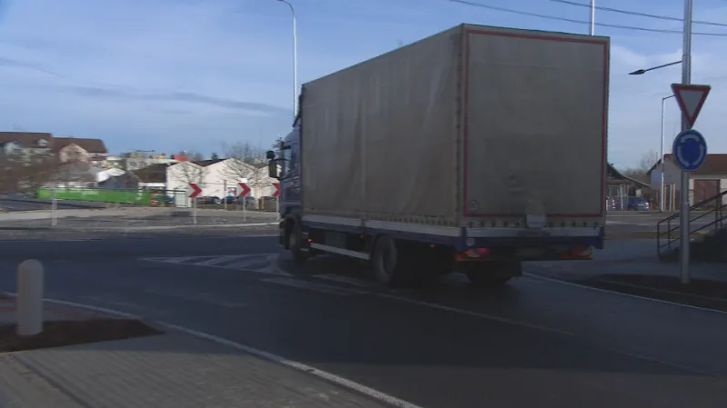 Křižovatka v Blatné po přestavbě