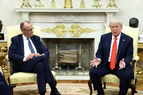 Merz setkání s Trumpem zhodnotil pozitivně