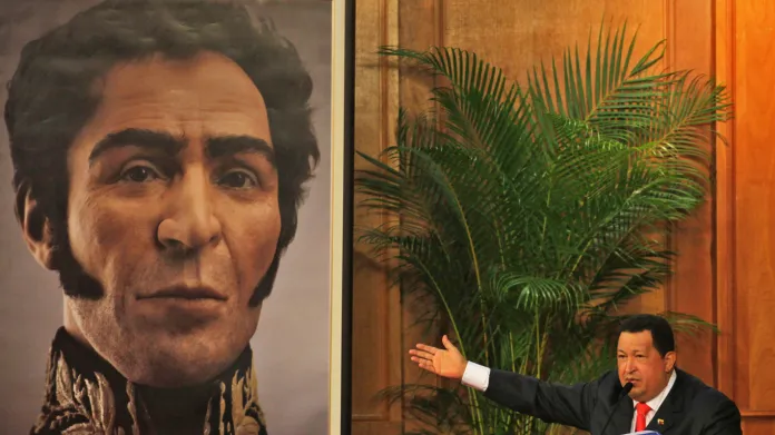 Hugo Chávez představil portrét Bolívara