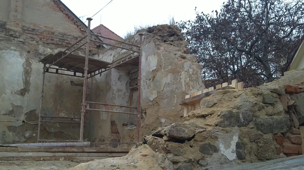 Zbytky gotického domu v centru Znojma