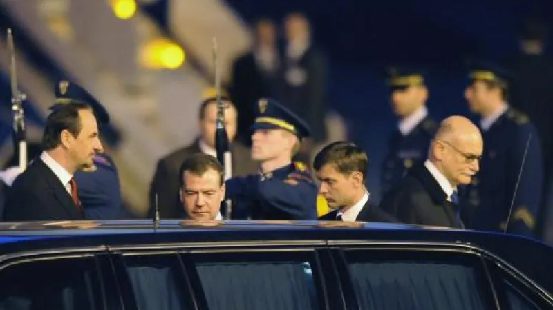 Přílet Dmitrije Medvěděva