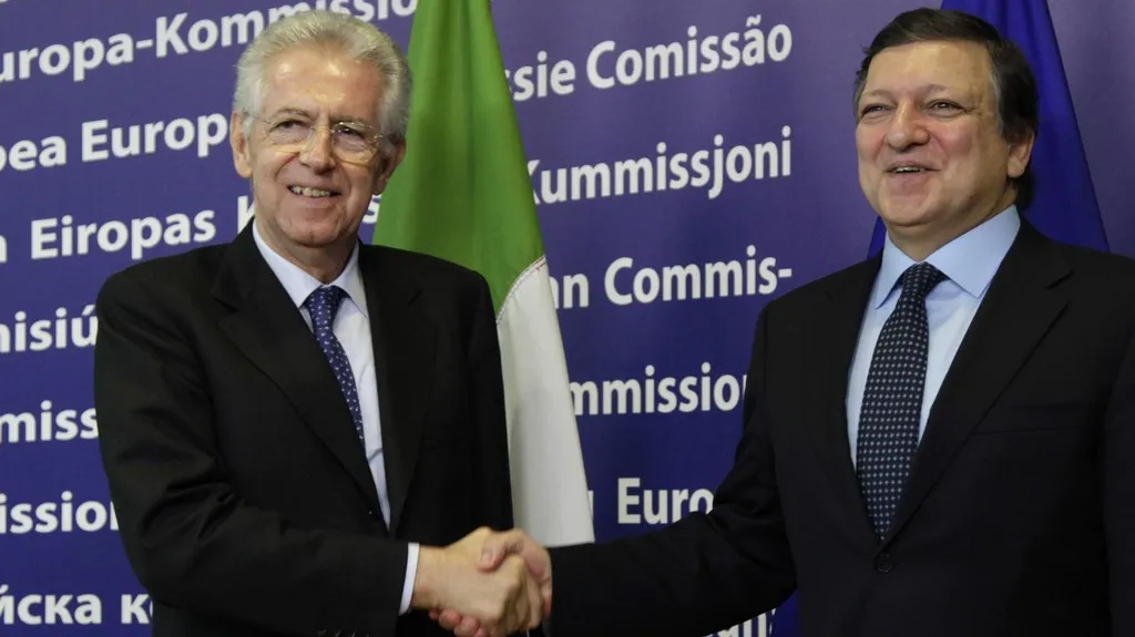 Mario Monti a José Manuel Barroso
