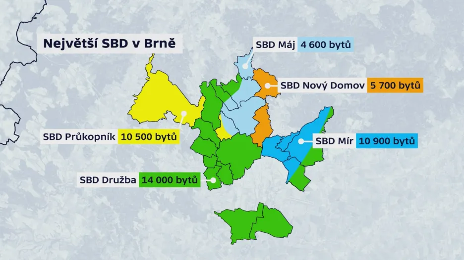 Infografika: Největší bytová družstva v Brně
