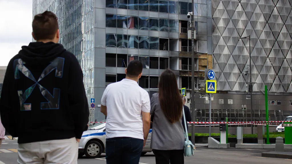 Důsledky dronového útoku v Moskvě z 30. července