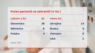 Počet pacientů ze zahraničí (v tisících)