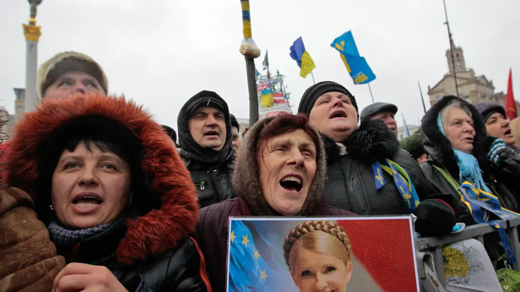 Nedělní demonstrace v Kyjevě