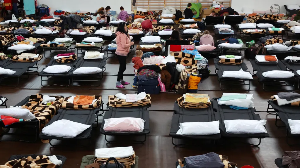 Ukrajinští uprchlíci v polské Přemyšli