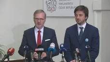 Premiér Petr Fiala a viceprezident České lékařské komory Jan Přáda
