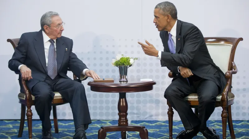 Raúl Castro a Barack Obama